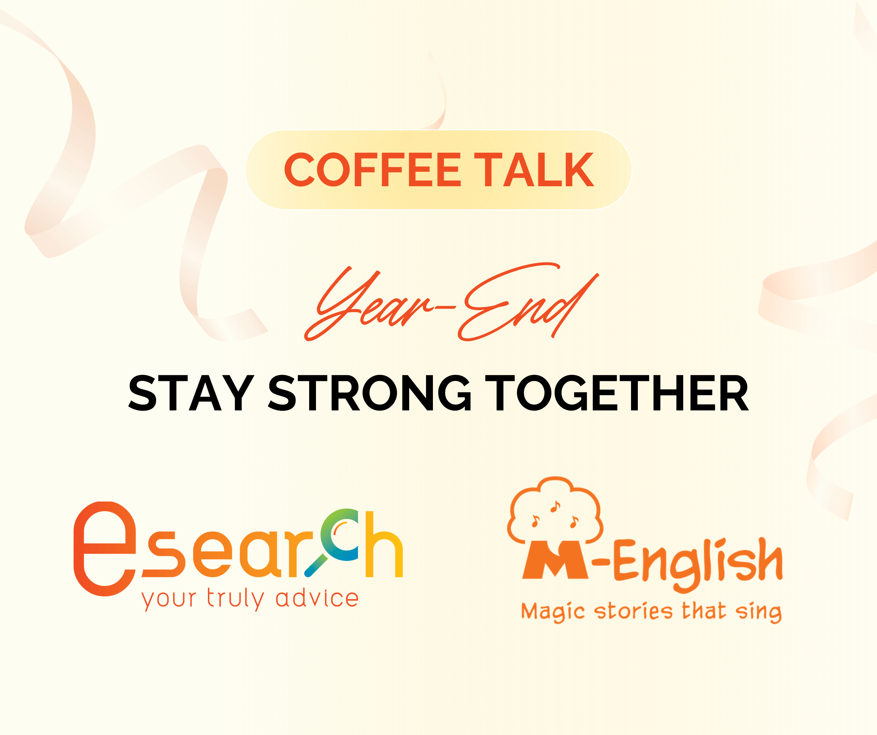 esearch, tìm kiếm trường học, M-English, coffee talk, kết nối chủ trường học, connect schools' owners